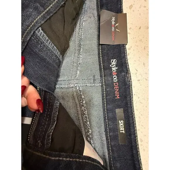 Style & Company Denim Skirt - Size 12 Petite - NWT - Picture 4 of 6